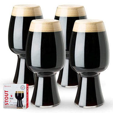 Spiegelau 4-teiliges Kraftbier-Glas-Set, Stout, Bierglas, Kristallglas, 600 ml, Craft Beer Glasses, 4991381 im Sale